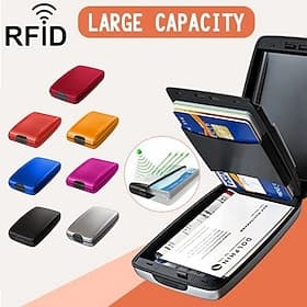 Credit Card Holder Wallet Desk Business Card Holder Business Card Holder Case Stainless Steel ABS Plastic Name Card Holder Pocket Credit Card Protector for Wom