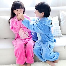 Kigurumi Pajamas Fancy Costume Onesie Costume Animal Monster Cartoon Warm Funny Costume Comfy Kid's Unisex Boys and Girls Christmas Halloween Carnival Party Pe