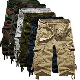 Men's Cargo Shorts Hiking Shorts Leg Drawstring Multi Pocket Multiple Pockets Plain Breathable Outdoor Calf-Length Casual Daily Streetwear Stylish Black Wine I
