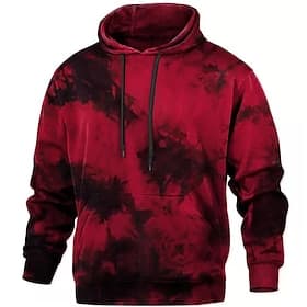 Men's Tie Dye Hellfire Flames Graphic Prints Hoodie Hoodies Sweatshirt Streetwear Designer Basic Casual Long Sleeve Hooded Daily Sports Black Yellow Red Blue P