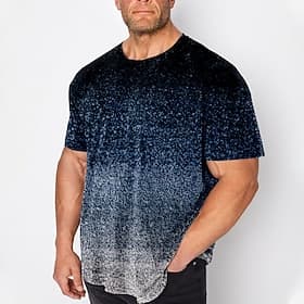 Men's Plus Size T shirt Tee Big and Tall Graphic Crew Neck Print Short Sleeve Spring  Summer Vintage Fashion Streetwear Basic Casual Sports Tops