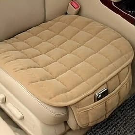 1 pc coussin de siège de voiture fond en caoutchouc antidérapant housses de siège de voiture avec poches de rangement confort mousse à mémoire coussin de siège