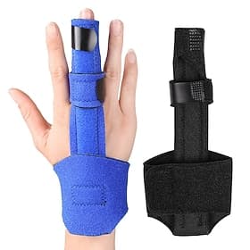 1PC Full Trigger Finger Splint - Hand and Wrist Brace Support - Adjustable Locking Straightener - Straightening Immobilizer Treatment For Sprains Pain Relief M