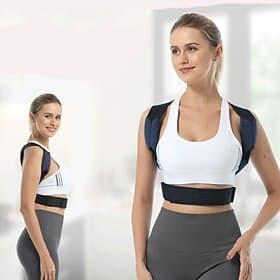 1PC Posture Corrector for Women and Men Adjustable Upper Back Brace for Posture Hunchback Support and Providing Pain Relief from Neck Shoulder and Upper Back thumbnail 2