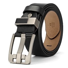 Men's Leather Belt Dermis Retro Traditional Plain Black Coffee Daily Wear Going out Weekend Classic Jean Belt