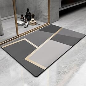 Diatomaceous Earth Bath Mat Non-slip Super Absorbent Toilet Door Quick-Drying Foot Mat Entry Door Mat Non-Slip Mat thumbnail 2