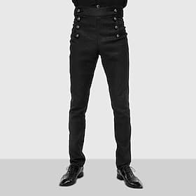 Mens Pants Trousers Victorian Medieval Renaissance Steampunk Punk Gothic Retro Vintage Men's Costume Vintage Cosplay Casual Daily Pants