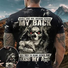 Men's Graphic Skulls T Shirt Tee Retro Shirts Short Sleeve T shirt 3D Print Crew Neck Shirt Vintage Fashion Designer Outdoor Casual Daily Black Blue Spring  Su