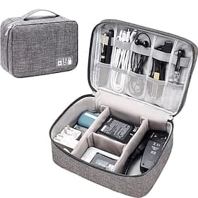 Electronics Organizer, Travel Universal Cable Organizer Bag, Waterproof Electronics Accessories Storage Cases, Storage Organizer For Cable, Charger, Phone, USB