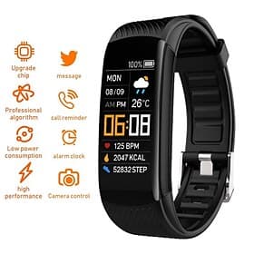 696 C5S Smart Watch 0.96 inch Smart Band Fitness Bracelet Bluetooth Call Reminder Sedentary Reminder Compatible with Android iOS Unisex Message Reminder IP 67