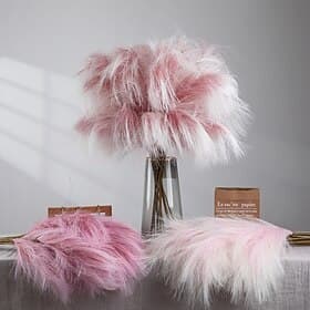 Artificial Flowers Pampas Grass Ascendant Bling Bling Grass Fake Flowers Grass for Wedding Bouquets Home Party Hotel Decorations 1PC