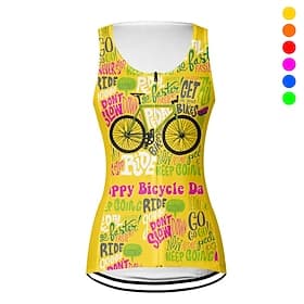 Women's Cycling Vest Cycling Jersey Graphic Letter  Number Funny Sleeveless Bike Vest / Gilet Jersey Top with 3 Rear Pockets Mountain Bike MTB Road Bike Cyclin