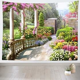 Romantique printemps secret jardin suspendu tapisserie mur art grande tapisserie décor mural photographie toile de fond couverture rideau maison chambre salon