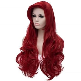Cosplay Wigs Red Burgundy Curly Synthetic Hair Long Wigs Women's Wigs For Party