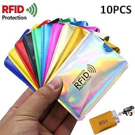 20pcs Anti Rfid NFC Aluminium Smart Anti Theft Bank Sleeve Wallet Anti RFID Blocking Protect Case Card Holder Aluminium Case