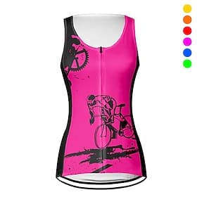 Women's Cycling Vest Cycling Jersey Graphic Funny Sleeveless Bike Vest / Gilet Jersey Top with 3 Rear Pockets Mountain Bike MTB Road Bike Cycling Quick Dry Bac