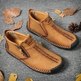 Herren Schuhe Stiefel Loafer  Slip On Retro Penny Loafers Handgefertigte Schuhe Komfort Schuhe Wanderschuhe Brautkleider schlicht Täglich Elastisches Gewebe At