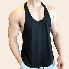 Men's Tank Top Vest Top Undershirt Sleeveless Shirt Sleeveless Crew Neck Summer Plain Fashion Designer Muscle Outdoor Gym Going out White Top Tee for Men