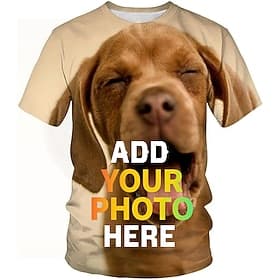 Custom T Shirt for Men Design Your Own Custom Shirts Personalized All Over Print Tee Custom Gifts