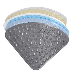 hjørnebadematte sklisikre dusjmatter - 21 x 21 tommer sklisikre badekarmatte med sugekopp, sikkerhetsmatter for dusjkabinett for barnamp; eldre, dusjmatte med