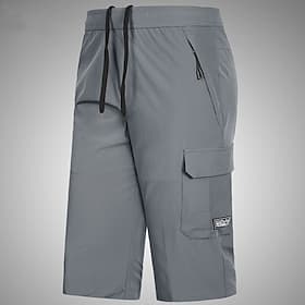Men's Cargo Shorts Shorts Hiking Shorts Multi Pocket Plain Comfort Breathable Outdoor Daily Going out Fashion Streetwear Black Blue