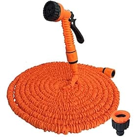 Expandable Garden Hose Leak-Proof Expandable Hose High-Pressure Telescopic Watering Pipe Magic Flexible Water Hose With 7 Function Spray Nozzle For Car Washing