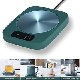 Coffee Cup Warmer Waterproof Smart Cup Coffee Mug Warmer Coaster For Warming  Heating Coffee Beverage Milk Tea And Hot Chocolate Aluminum Metal Panel Safe Reli