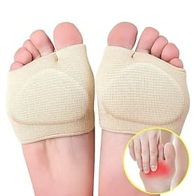 1pair Unisex Metatarsal Pads Thick Breathable Ball Of Foot Cushions