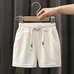 kinderkleidung Jungen Kurze Hose Feste Farbe Comfort Kurze Hose Outdoor Baumwolle bezaubernd Täglich Schwarz Marineblau Königsblau Mittlere Taille