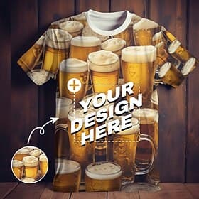 Custom T Shirt for Men Design Your Own Custom Shirts Personalized All Over Print Tee Custom Gifts Personalized Valentine Gift Custom Made thumbnail 3