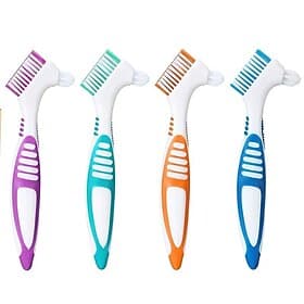 brosse à dents pour prothèses dentaires pour adultes, brosse de nettoyage pour prothèses dentaires, brosse à dents dure pour soins bucco-dentaires brosse à den