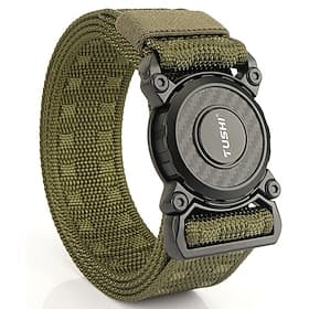 Men's Tactical Belt Canvas Retro Traditional Plain Blue Black Daily Wear Going out Weekend Nylon Web Work Belt