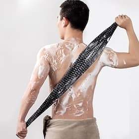 Serviette de bain japonaise à longue bande, épurateur exfoliant pour le dos, serviette pour épurateur pour le dos du corps pour la douche, gant de toilette pou