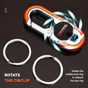 Car Key Chain - Creative High-Grade Metal Alloy Key Ring, Men's Waist Hanging Key Pendant for Car Accessories