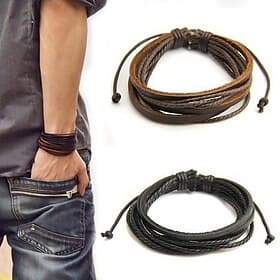 Bracelet vintage Bracelet de métier à tisser Homme 1 pc Cadeau Rétro Ajustable