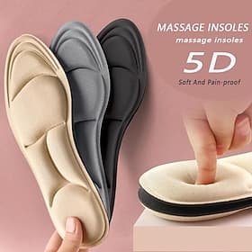 Memory Foam Massage Insoles for Foot Pain Relief – Soft Arch Support Cushion Pads for Men and Women, Shock-Absorbing Inserts for Walking, Running, Standing All