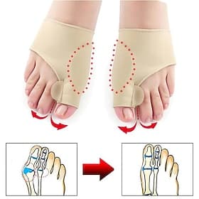 2Pcs/pair Toe Separator Hallux Valgus Bunion Corrector Hammer Toe Straightener Foot Pain Relief Orthopedic Pedicure Tools Foot Care