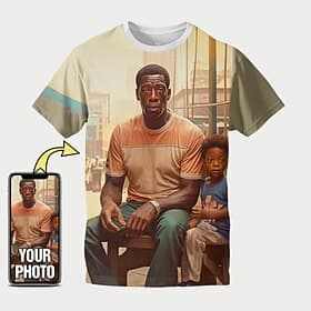 Custom T Shirt for Men Design Your Own Custom Shirts Personalized All Over Print Tee Custom Gifts Personalized Valentine Gift Custom Made