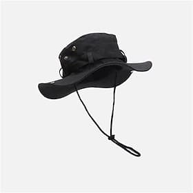 Herre Bøttehatt Solhatt Cowboyhatt Svart Grønn polyester Reise Strandstil utendørs Feriereise عادي Justerbare Solbeskyttelse Mote