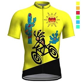 Herren Radtrikot Grafik Lustig Kurzarm Fahhrad Trikot Oberteil mit 3 Gesäßtaschen Mountainbike MTB Straßenradsport Schnelltrocknend Reflektierende Streifen Rüc thumbnail 2