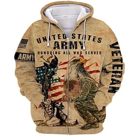 4th of July 2026 250th Memorial Day Men's Streetwear Designer Graphic National Flag Hooded Long Sleeve Hoodie Sweatshirt Casual Outdoor Daily Sports Street thumbnail 2