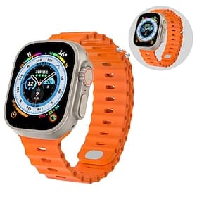 Ocean Band Compatible with Apple Watch band 38mm 40mm 41mm 42mm 44mm 45mm 49mm Waterproof Adjustable Women Men Silicone Strap Replacement Wristband for iwatch