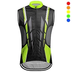 Herren Fahrradweste Radtrikot Geometrisch Ärmellos Fahhrad Weste / Gilet Trikot Oberteil mit 3 Gesäßtaschen Mountainbike MTB Straßenradsport Schnelltrocknend R