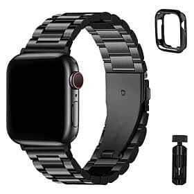 Sport Band Compatible with Apple Watch band 38mm 40mm 41mm 42mm 44mm 45mm 49mm with Case with Removal Tool Stainless Steel Strap Replacement Wristband for iwat