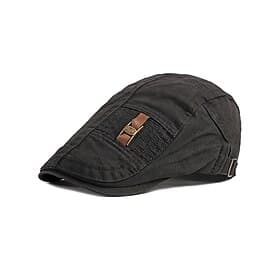 Men's Flat Cap Ascot Hat Newsboy Hat Black Dark Navy Cotton Fashion Streetwear Stylish 1920s Fashion Outdoor Daily Going out Plain Warm