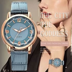 Simple Quartz Mother's Day Gift for Women's Watch Leather Strap Luxury Mother's Day Gift for Women's Watch Creative Student Watch Female Clock