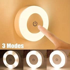 touch light led tap light 3 kleuren verstelbare kastverlichting draagbare draadloze onderkastverlichting dimbare verlichting voor slaapkamer aanrecht trap hal