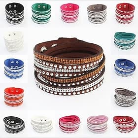 Women's Vintage Bracelet Loom Bracelet Retro Fashion Weave Fashion Simple Elegant Holiday Leather Bracelet Jewelry Black / White / Pink For Party Evening Gift