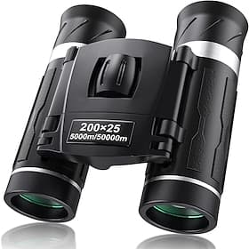 200x25 Compact Binoculars for Adults and Kids High Powered Mini Pocket Binoculars Waterproof Small Binoculars for Bird Watching Hunting Traveling Sightseeing C