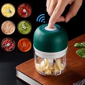 250mL USB Charging Mini Electric Garlic Chopper Ginger Masher Machine Chili Vegetable Crusher Kitchen Tools